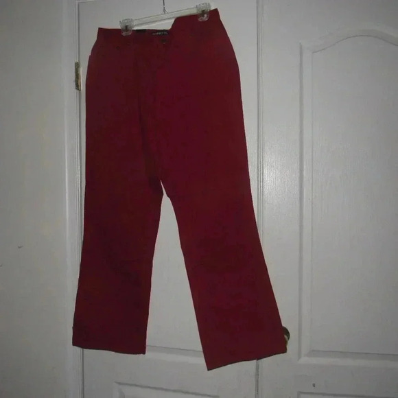 Vintage BILL BLASS 90’s Perfect Fit Lower Rise Boot Cut Red Jeans Size 14 NWT - Picture 1 of 5
